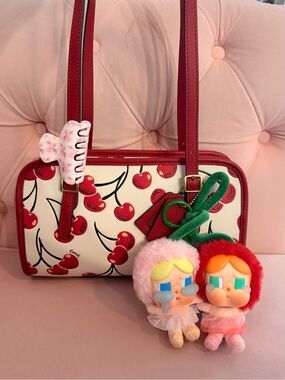 Coach Originals Cherry Print Leather Swing Zip Shoulder Bag